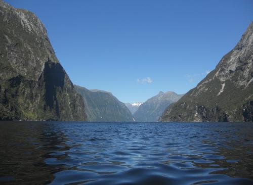 a large mountain in the background